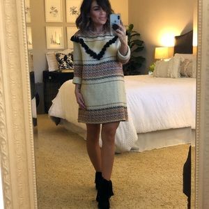 Zara Trafaluc Fringe Tassel Dress